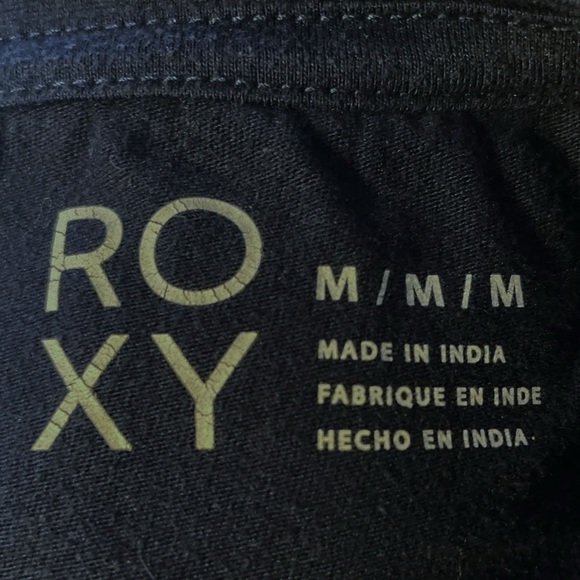 Navy Blue Geometric Patterned Women's Top by Roxy beach wear with Open Back M - Picture 7 of 7